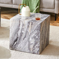 Elevate Your Living Space With This Modern Mdf Coffee Table, Which Showcases Gray Textured Patterns. It Is Characterized By Stylish Design. Grey Mdf