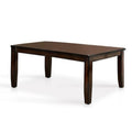 Dickinson I Transitional Style Dining Table, Dark Cherry Finish Dark Brown Wood
