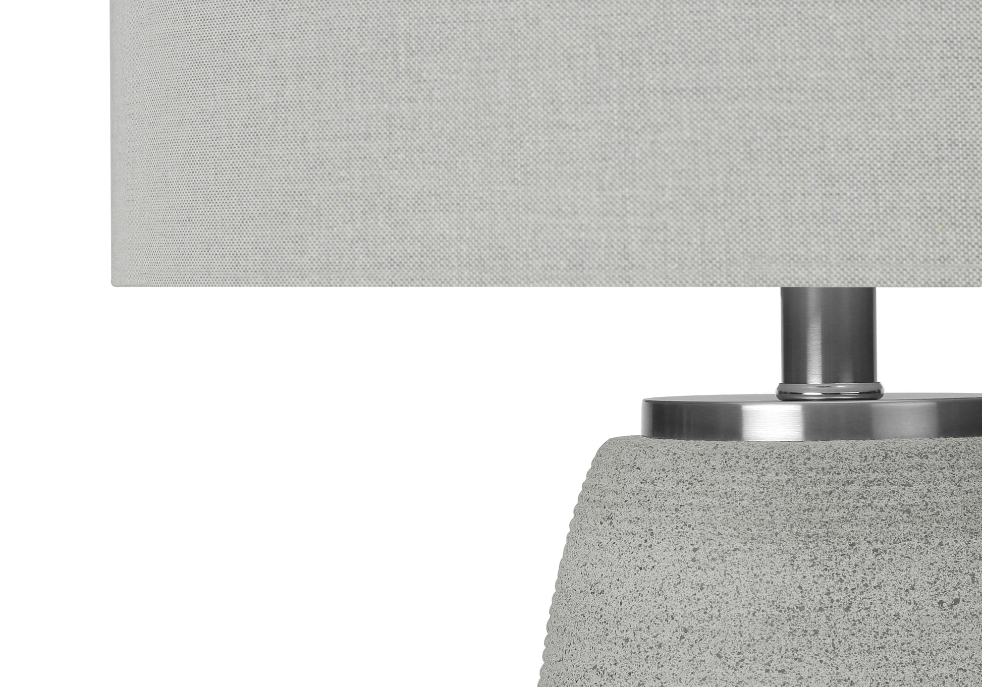 Lighting, 25"H, Table Lamp, Grey Ceramic, Grey Shade, Modern Grey Ceramic