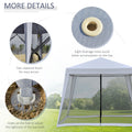 Outsunny 10'X10' Outdoor Canopy Tent, Slant Leg Sun Shelter With Mesh Sidewalls, Patio Tents For Parties, Grey Grey Steel
