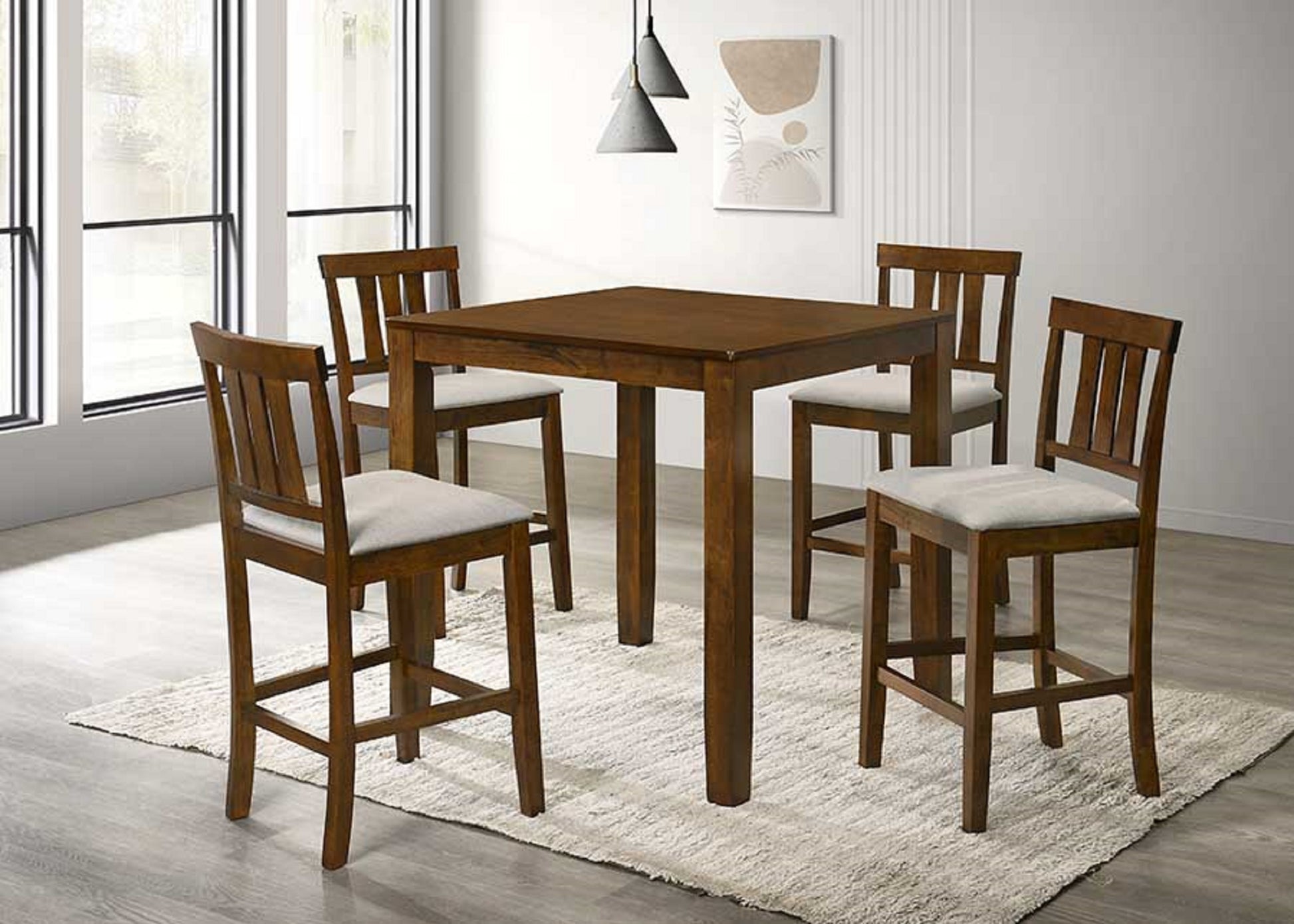 Beautiful Cherry Color Counter Height 2Pc Dining Pub Height Chairs Dining Room Wooden Furniture Cherry Dining Room Contemporary Bar Stools Slat Back Set Of 2 Wood