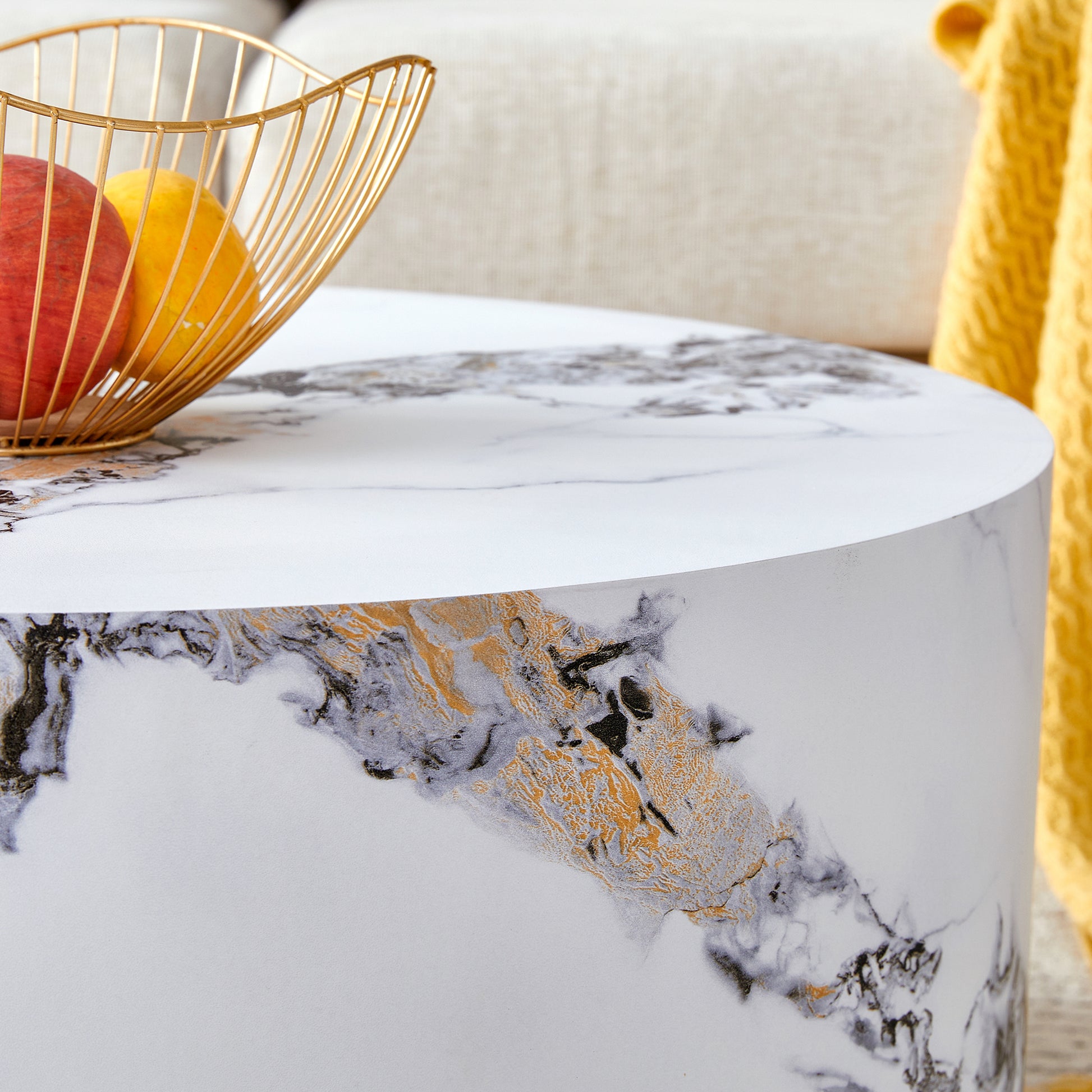 The Cylindrical Table With Its Patterned Design Can Be Easily Integrated Into A Variety Of Interior Styles, From Coffee Tables To Small Dining Tables, Workbenches Or Makeshift Writing Desks. White Mdf