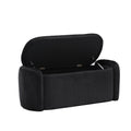 Coolmore Storage Ottoman,Bedroom End Bench,Upholstered Fabric Storage Ottoman With Safety Hinge, Entryway Padded Footstool, Ottoman Bench For Living Room & Bedroom Black Black Primary Living Space Foam Corduroy