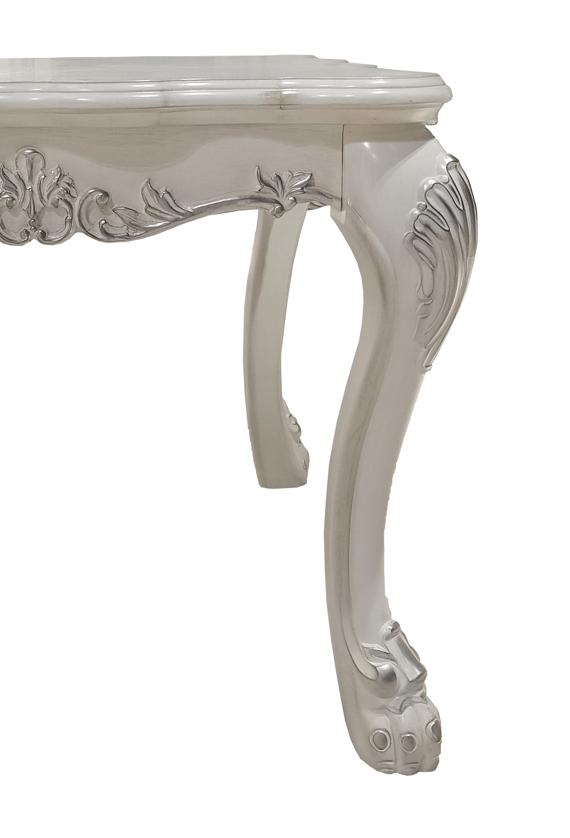 Dresden End Table, Bone White Finish Lv01692 White Wood