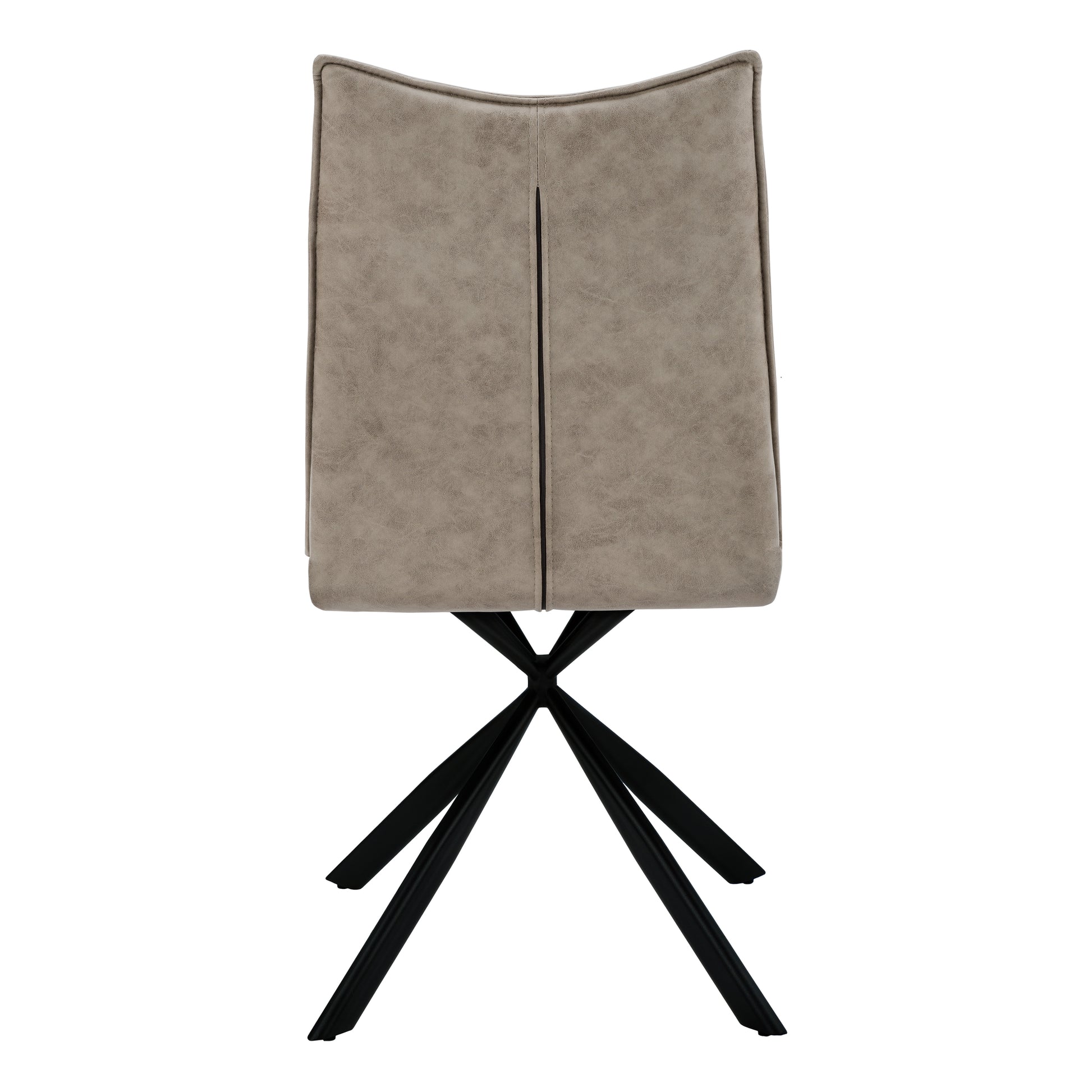 Dining Chair, Set Of 2, Side, Upholstered, Kitchen, Dining Room, Brown Fabric, Black Metal, Contemporary, Modern Taupe Foam Polyurethane