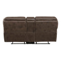 Plush Modern Living Room Sofa Set 2Pc Reclining Sofa And Loveseat Brown Microfiber Upholstery Solid Wood Frame Furniture Brown Microfiber Wood Primary Living Space Modern Plywood,Solid Wood 5 Seat