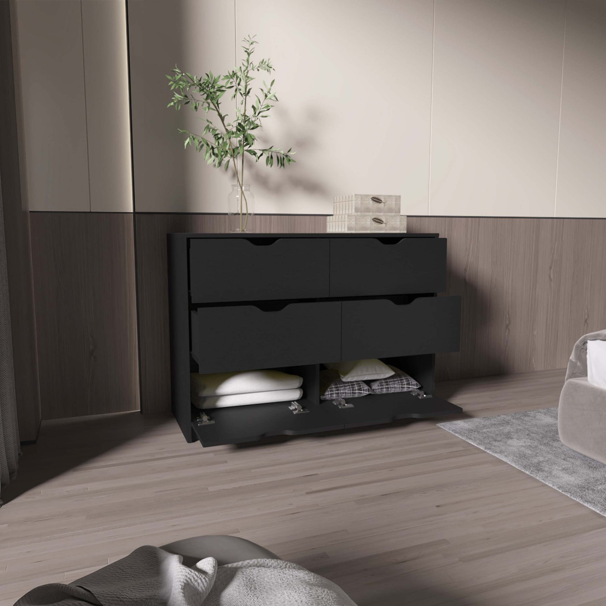 Black 4 Drawer Dresser Black Bedroom Wood Black 4 Drawer Dresser Black Bedroom Wood