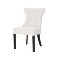 Dining Chair White Blue Fabric