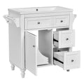 30'' Bathroom Vanity With Top Sink, Modern Bathroom Storage Cabinet With 2 Drawers And A Tip Out Drawer, Single Sink Bathroom Vanity Same As N710S130001K White Bathroom Modern Solid Wood Mdf Resin
