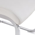 Table And Chair Set, Modern Dining Table, Imitation Marble White Top And Silver Legs, Soft And Comfortable Dining Chair, Perfect For Dinner, Meetings, Home And Office Decor White Silver Glass Metal