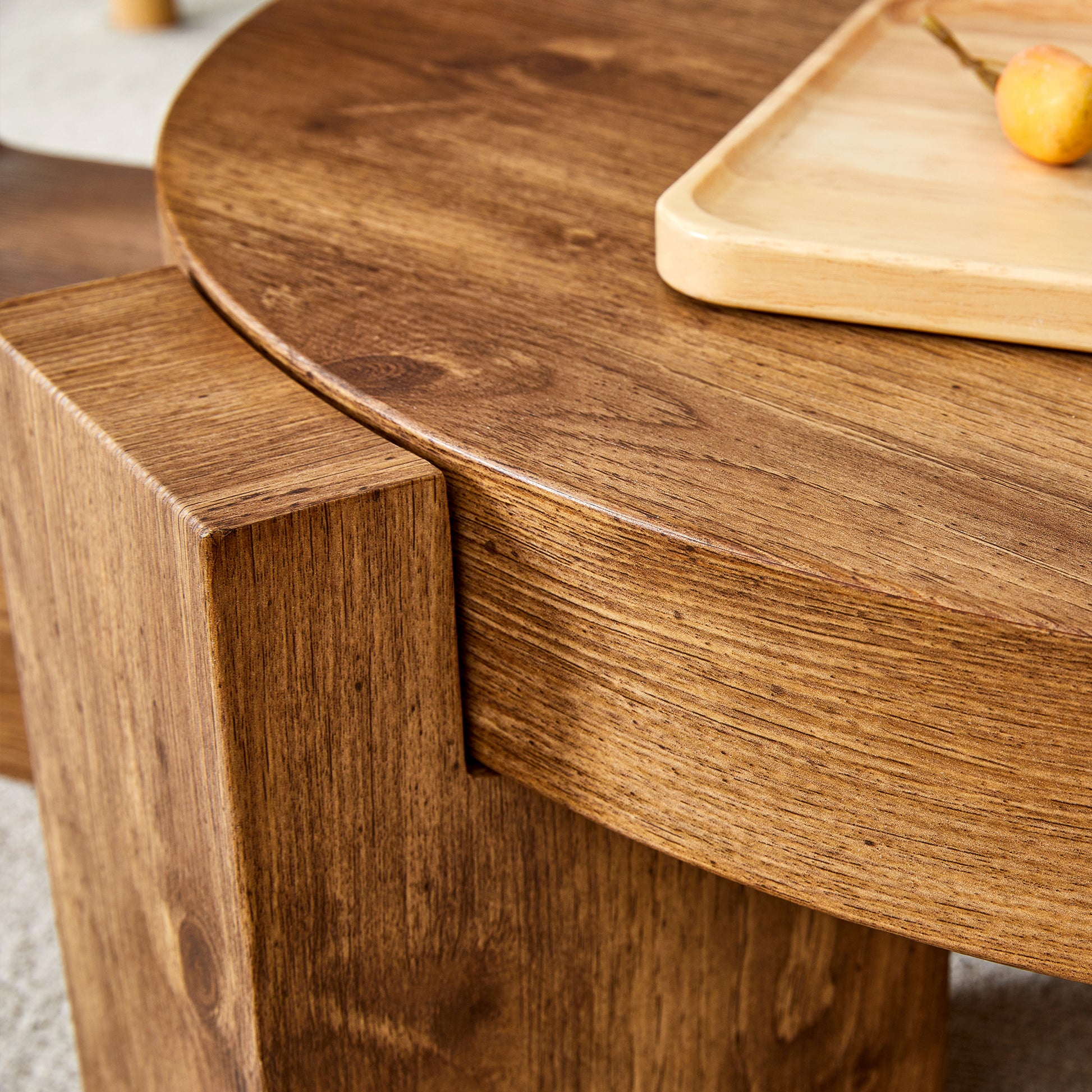 The Detachable Double Decker Coffee Table, The Stylish Design Is More Precious, And The Detachable Design Can Make The Use Of Space More Flexible And Suitable For Various Scenes. Wood Mdf