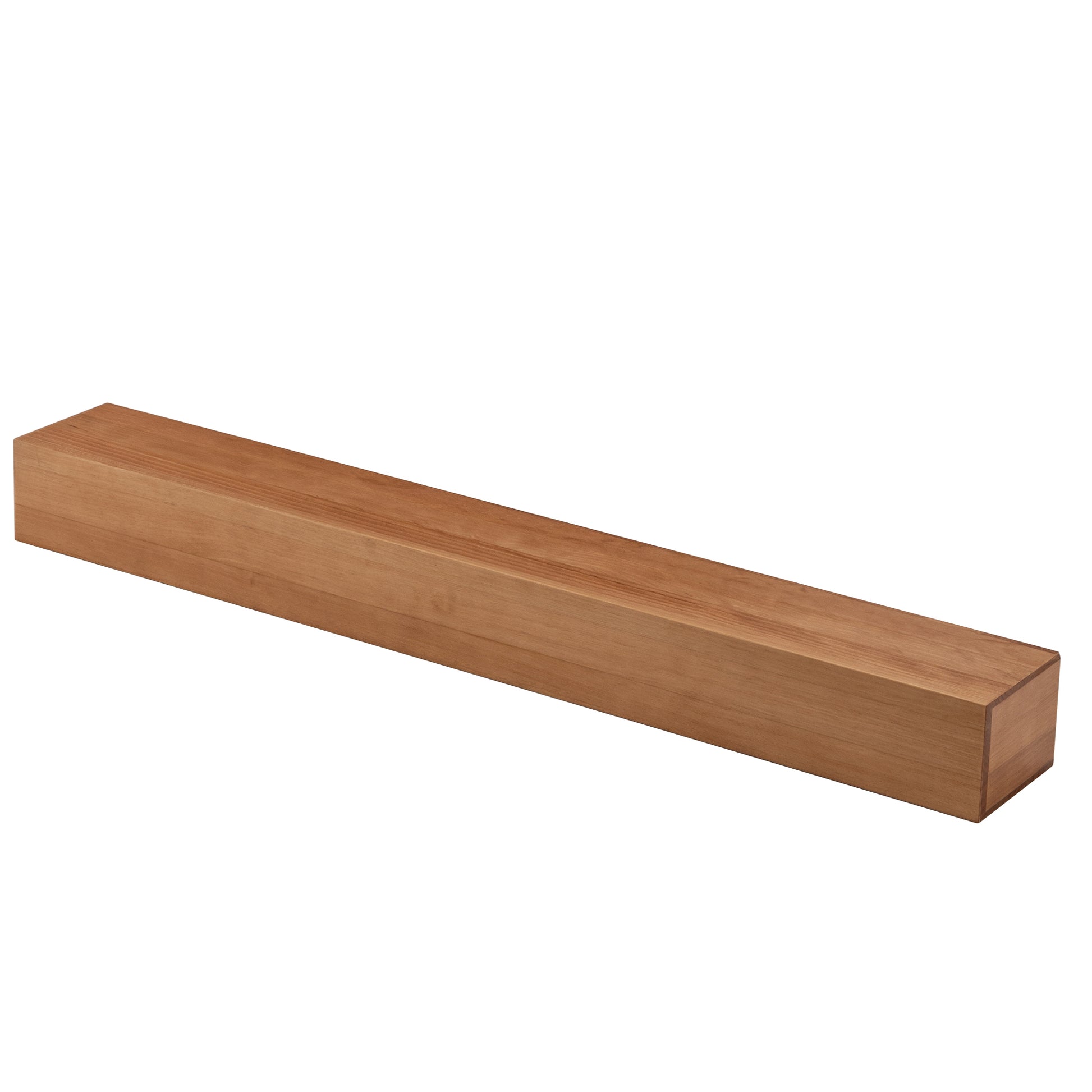 60'' Fireplace Mantel Wooden Wall Mounted Floating Shelf 8" Deep Solid Pine Wood, Natural Natural Dining Room Wall Mount Metal & Wood
