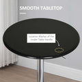 Homcom Round Bar Table With Metal Base, Adjustable Counter Height Pub Table, 29.5