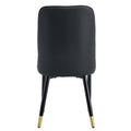 1 Table And 8 Chairs. A Rectangular Dining Table With A White Imitation Marble Tabletop And Black Metal Legs. Paired With 8 Chairs, Equipped With Pu Leather Seat Cushions And Black Metal Legs. F 1538 Black Glass Metal
