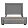 Queen Size Upholstered Bed ,Modern Upholstered Bed With Wooden Slats Support, No Box Spring Needed, Easy Assembly, Gray Box Spring Not Required Queen Gray Plywood