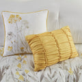 5 Piece Seersucker Comforter Set With Throw Pillows Yellow King Cal King King Yellow Polyester