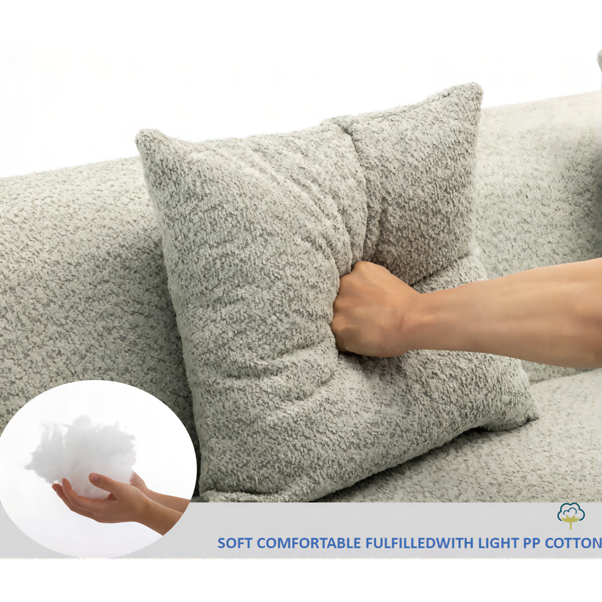 And Upgraded Extended Edition Modular Sofamodern Minimalist Style Sofa, Upholsteredfree Combination, Round Fiber Fabric, Anti Wrinkle Fabric,Dimension Extension,Green Green Polyester Primary Living Space Medium Soft Tight Back Modern Flared Arms Fiber