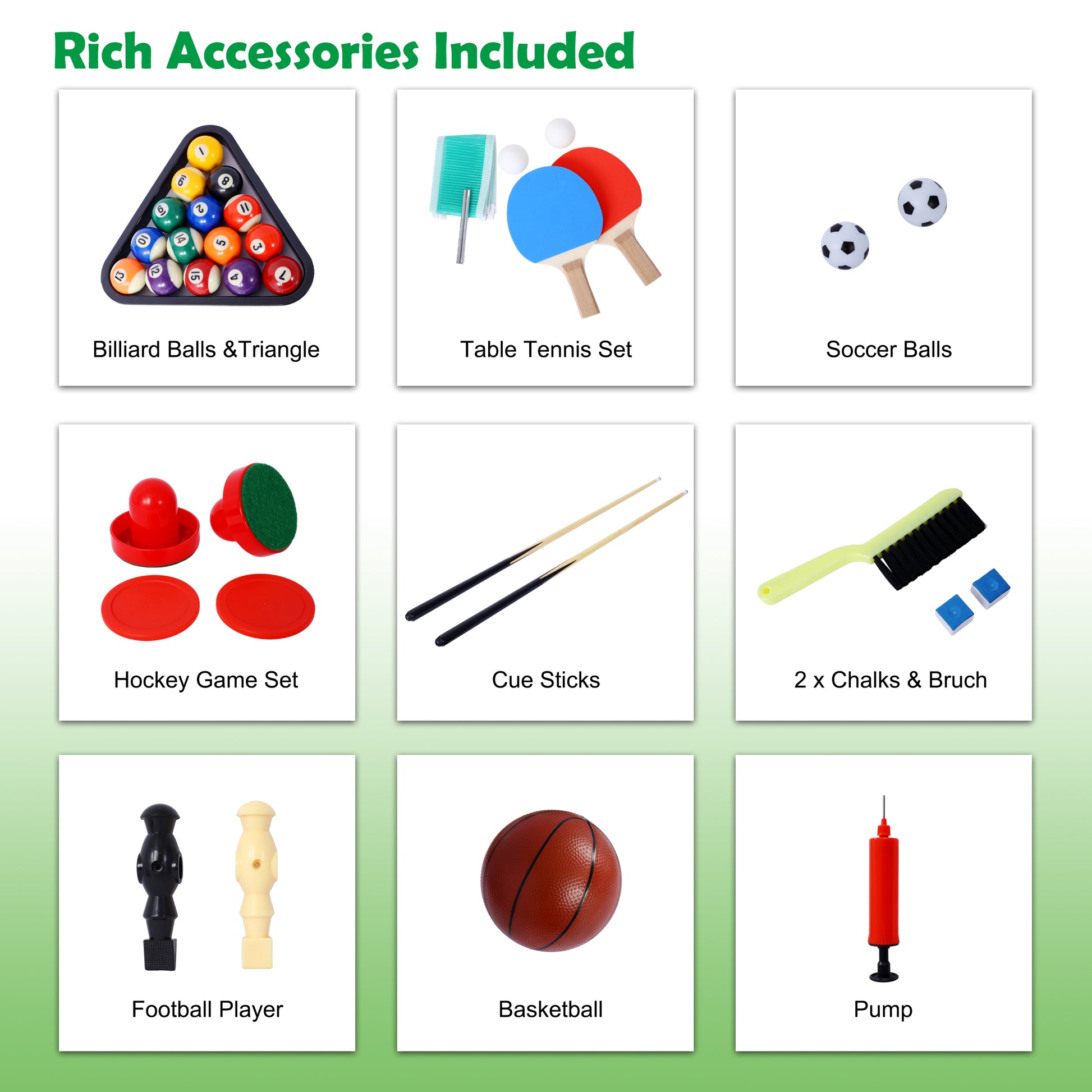 5 In 1 Multi Game Table Billiards, Push Hockey, Foosball, Ping Pong, And Basketball Black Blue Black Mdf Steel