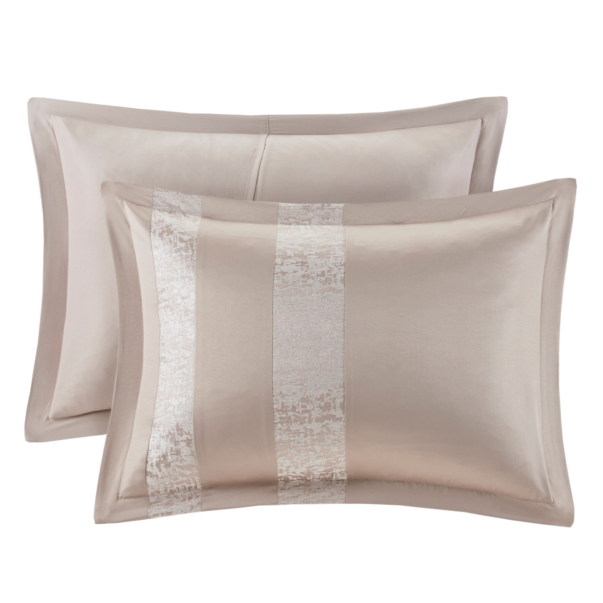 7 Piece Chenille Jacquard Comforter Set Taupe Cal King California King Multicolor Polyester