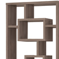 Splendid Geometric Cubed Rectangular Bookcase, Gray Gray Wood