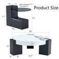 The Detachable Double Decker Coffee Table, The Stylish Design Is More Precious, And The Detachable Design Can Make The Use Of Space More Flexible And Suitable For Various Scenes. White Black Mdf