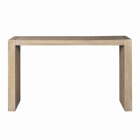 54" Console Table Natural Wood