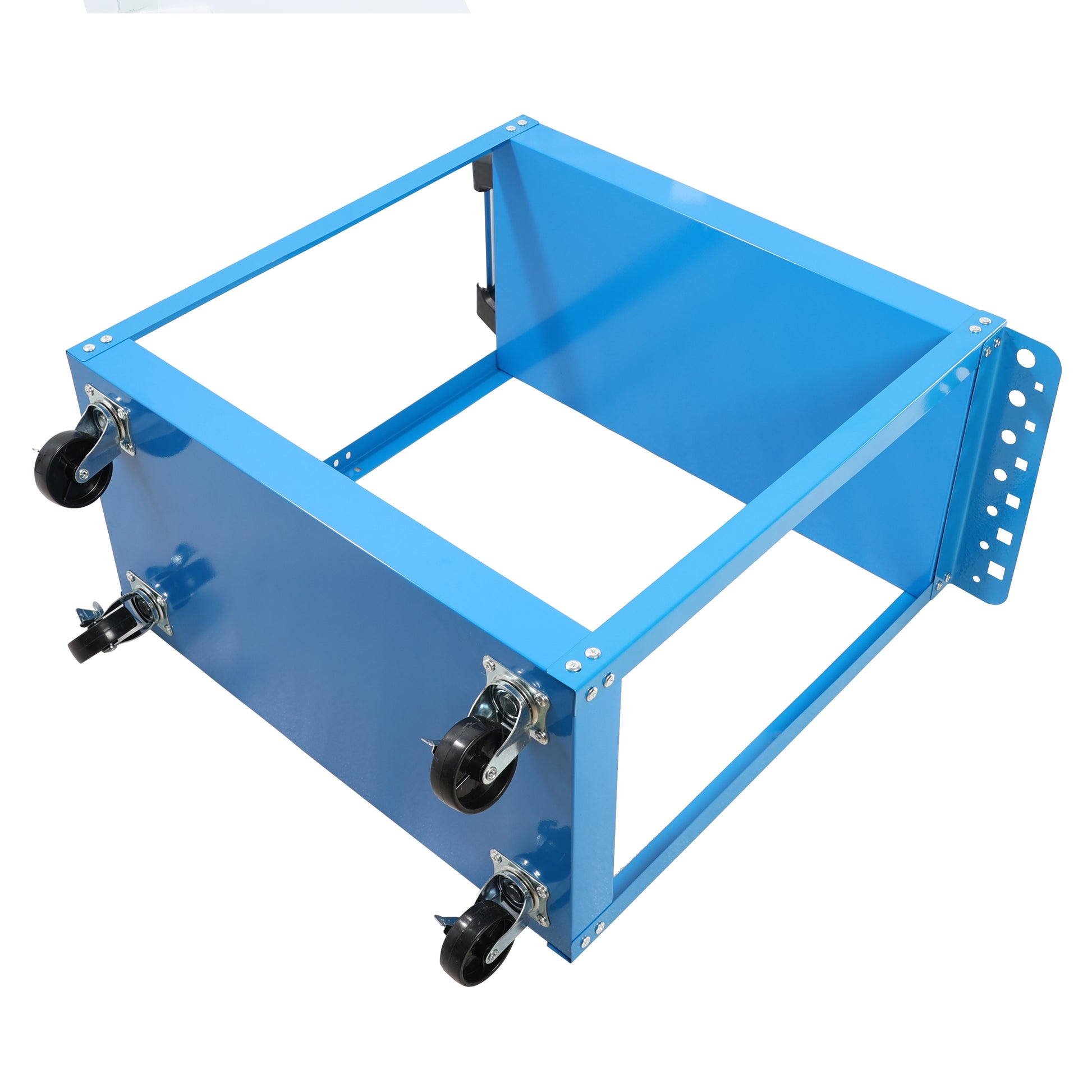 Tool Cart On Wheels, Heavy Duty Steel Utility Cart W Lockable Wheels, 400 Lbs Capacity Industrial Service Cart For Garage, Warehouse, Workshop Two Layer Bright Blue Blue Abs Steel Q235