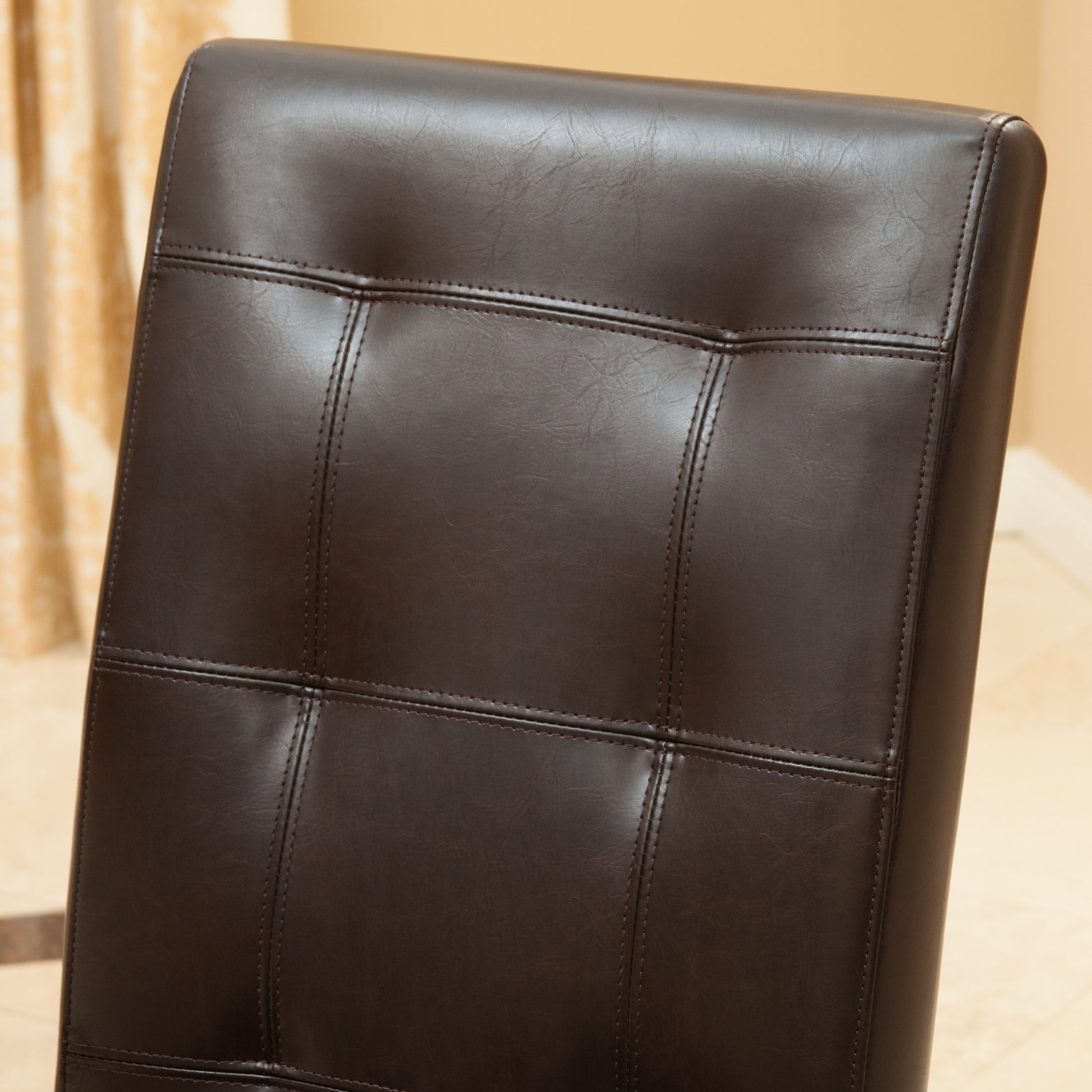 Haynes Kd Dining Chair V2 2Pcs Set Brown Bonded Leather