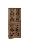 4 Door Cabinet With 1 Drawer, With 4 Adjustable Inner Shelves, Storage Cabinet Walnut Mdf