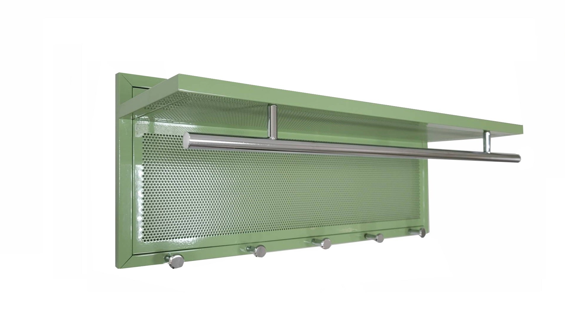 Esyspot Metal Powder Coating Hook Wall Mounted With Shelf Green Bedroom Contemporary Metal Metal