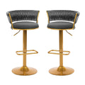 Bar Stools Set Of 2, Height Adjustable ,Fabric