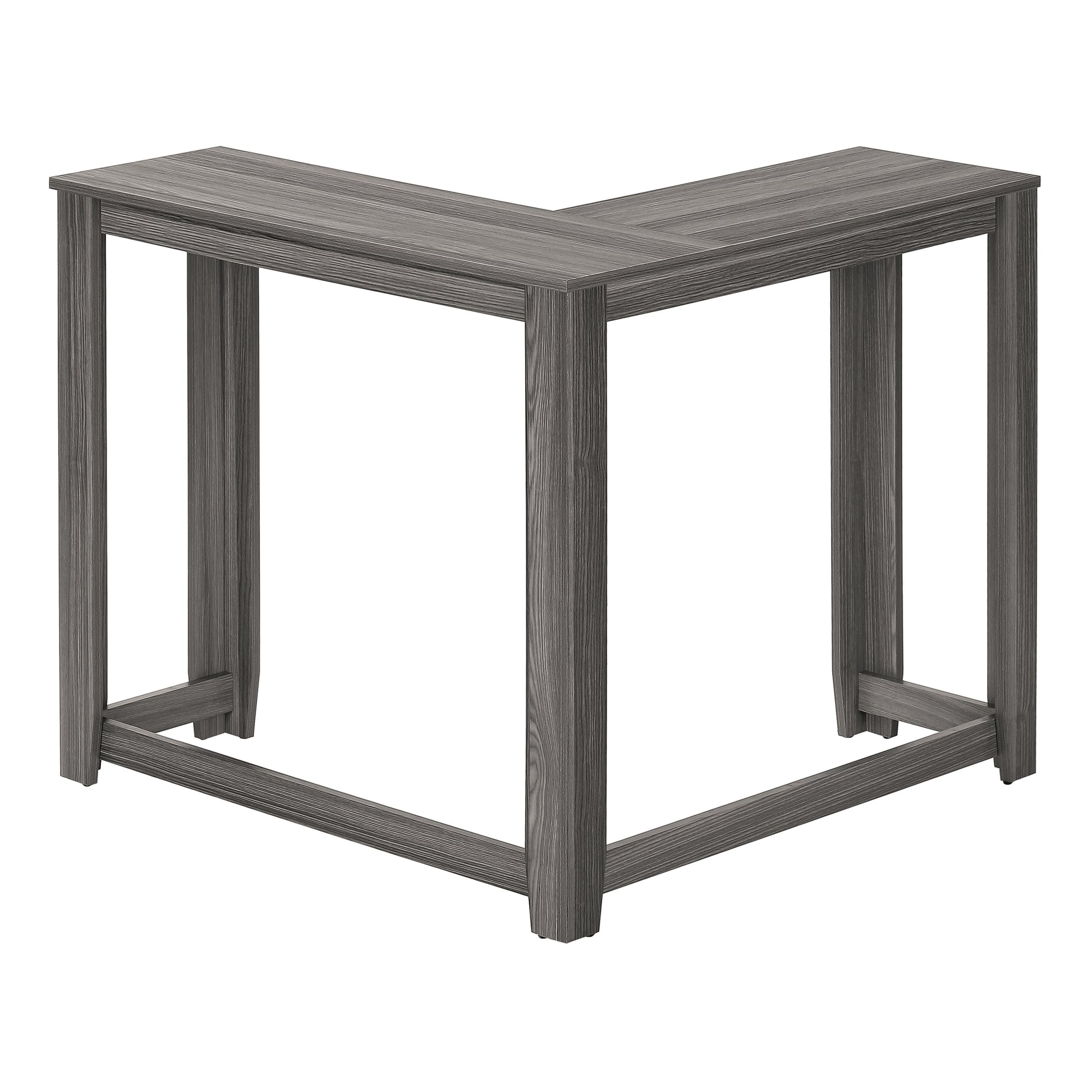 Accent Table, Console, Entryway, Narrow, Corner, Living Room, Bedroom, Grey Laminate, Contemporary, Modern Grey Particle Board