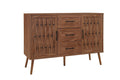 2 Door 3 Drawer Cabinet, Accent Storage Cabinet, Suitable For Living Room, Bedroom, Dining Room, Study Walnut Mdf