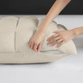Overfilled Pillow Protector Single Piece Standard Size Beige Polyester