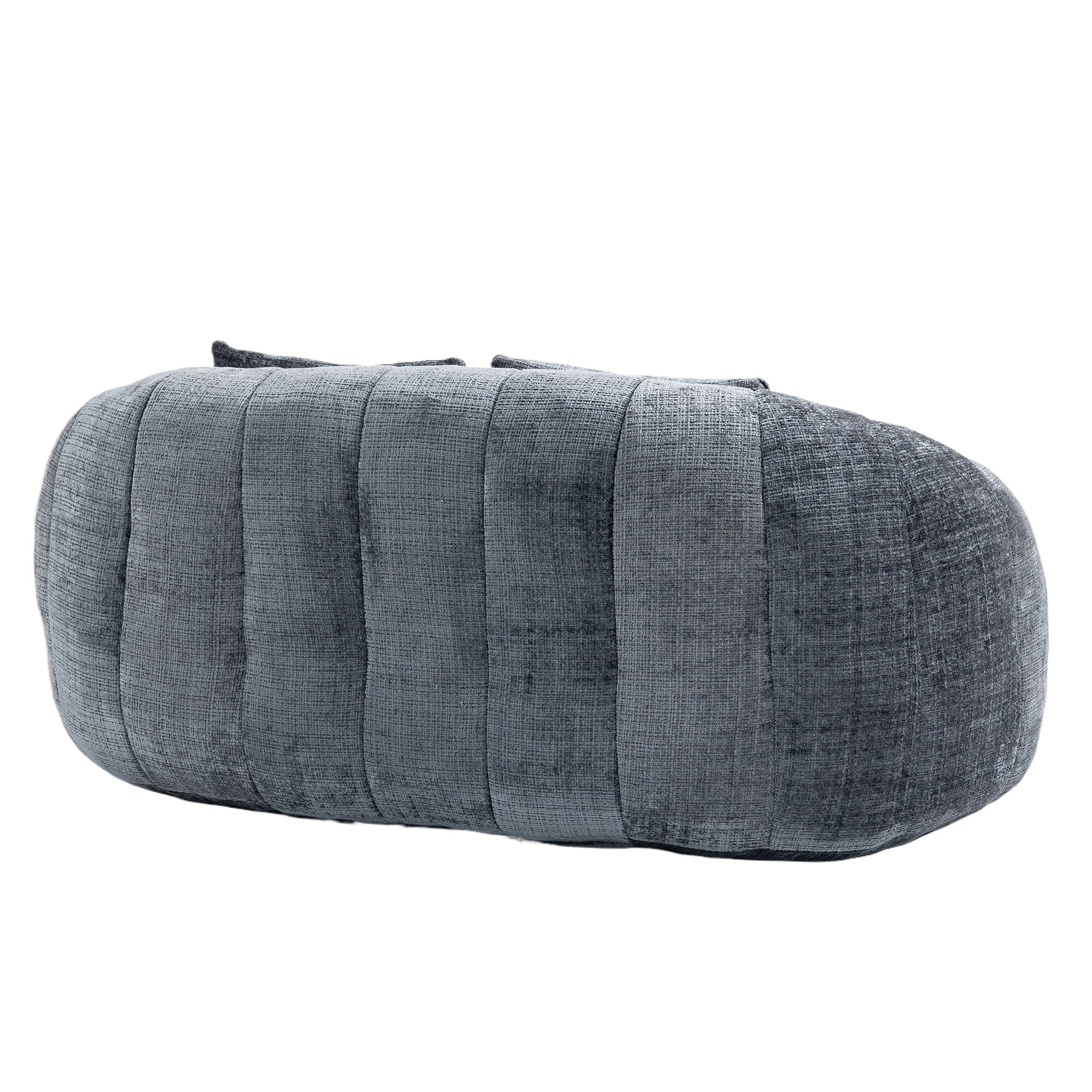 Coolmore Bean Bag Sofa Lazy Sofa Durable Comfort Lounger High Back Bean Bag Chair Couch For Adults And Kids, Indoor & Outdoor, Accent Floor Soft Lounge Chair Gray Chenille Gray Foam Chenille 2 Seat