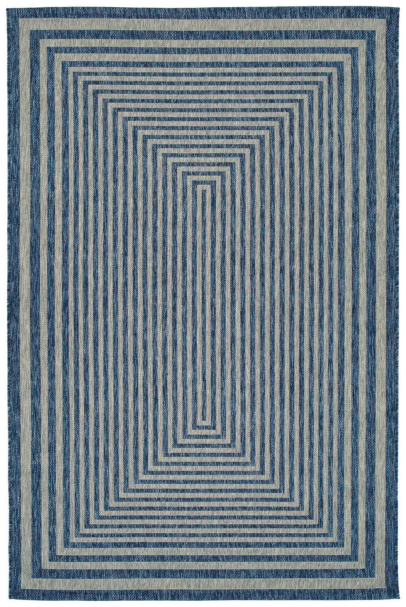 Modern, Geometric, Textured Cut Pile 5'3" X 7'6" Rectangle Area Rug Navy Polypropylene