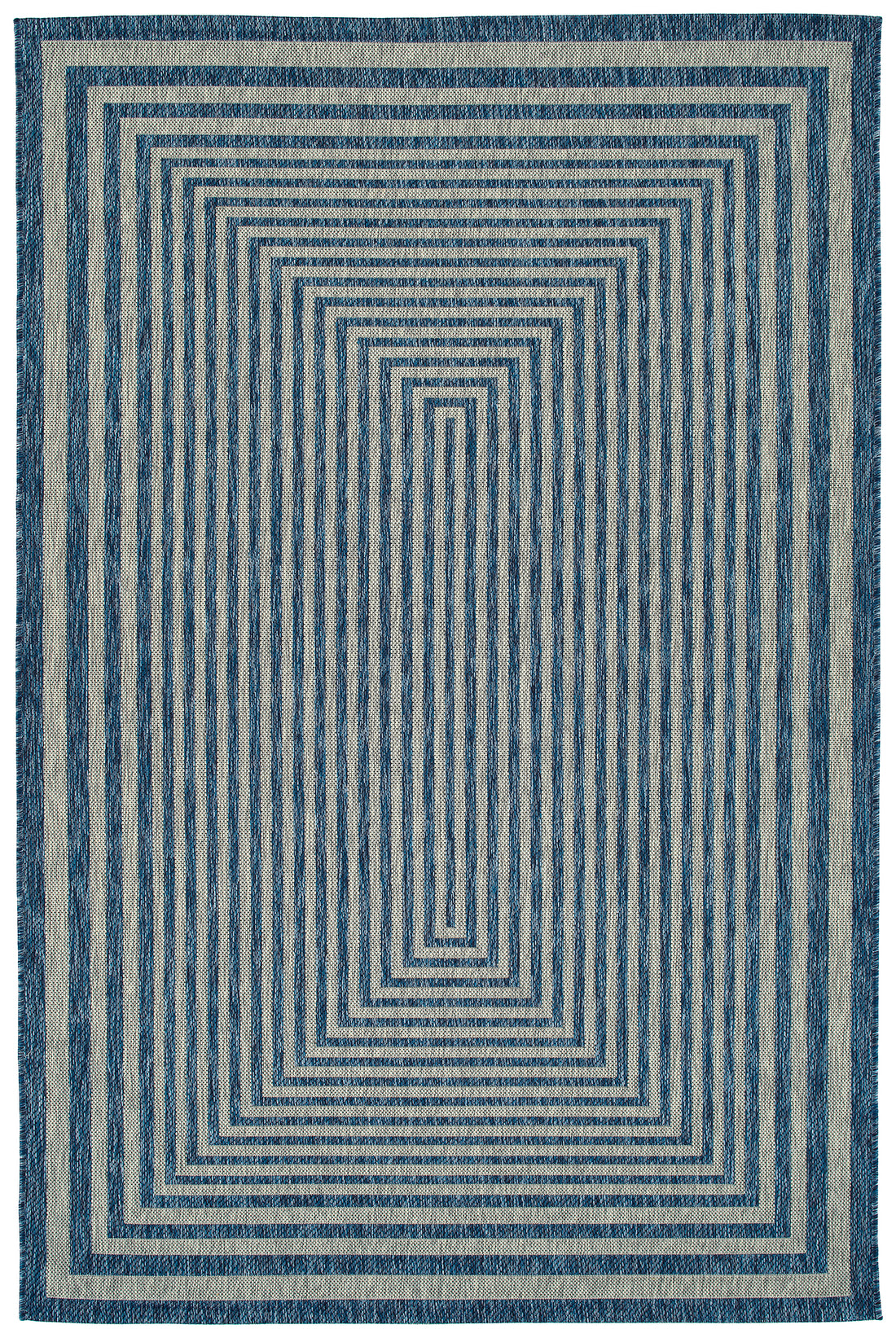 Modern, Geometric, Textured Cut Pile 3'11" X 5'11" Rectangle Area Rug Navy Polypropylene