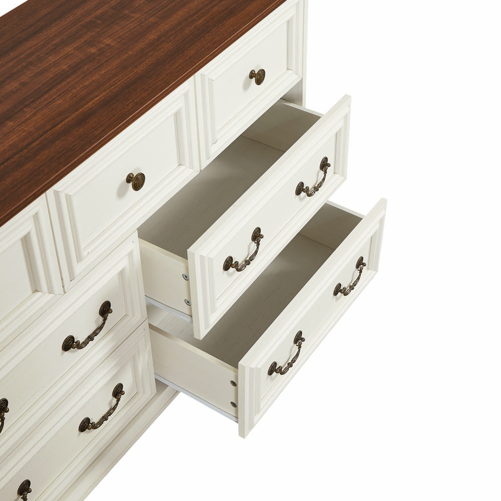 Farmhouse 7 Drawers Dresser For Bedroom, Rustic Chest Of Drawers With Farmhouse 7 Drawers Dresser For Bedroom, Rustic Chest Of Drawers With