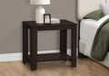 Accent Table, Side, End, Nightstand, Lamp, Living Room, Bedroom, Brown Laminate, Transitional Espresso Particle Board