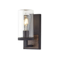 1 Outdoor Wall Light Walnut Outdoor Lighting Steel Steel