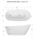 67'' Acrylic Freestanding Soaking Bathtub With