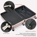 Luggage Sets 3 Piece, 20 Inch With Usb Port And Front Opening Design, Abs Hard Shell Luggage With Spinner Wheels, Cup Holder, Rosybrown Brown Abs