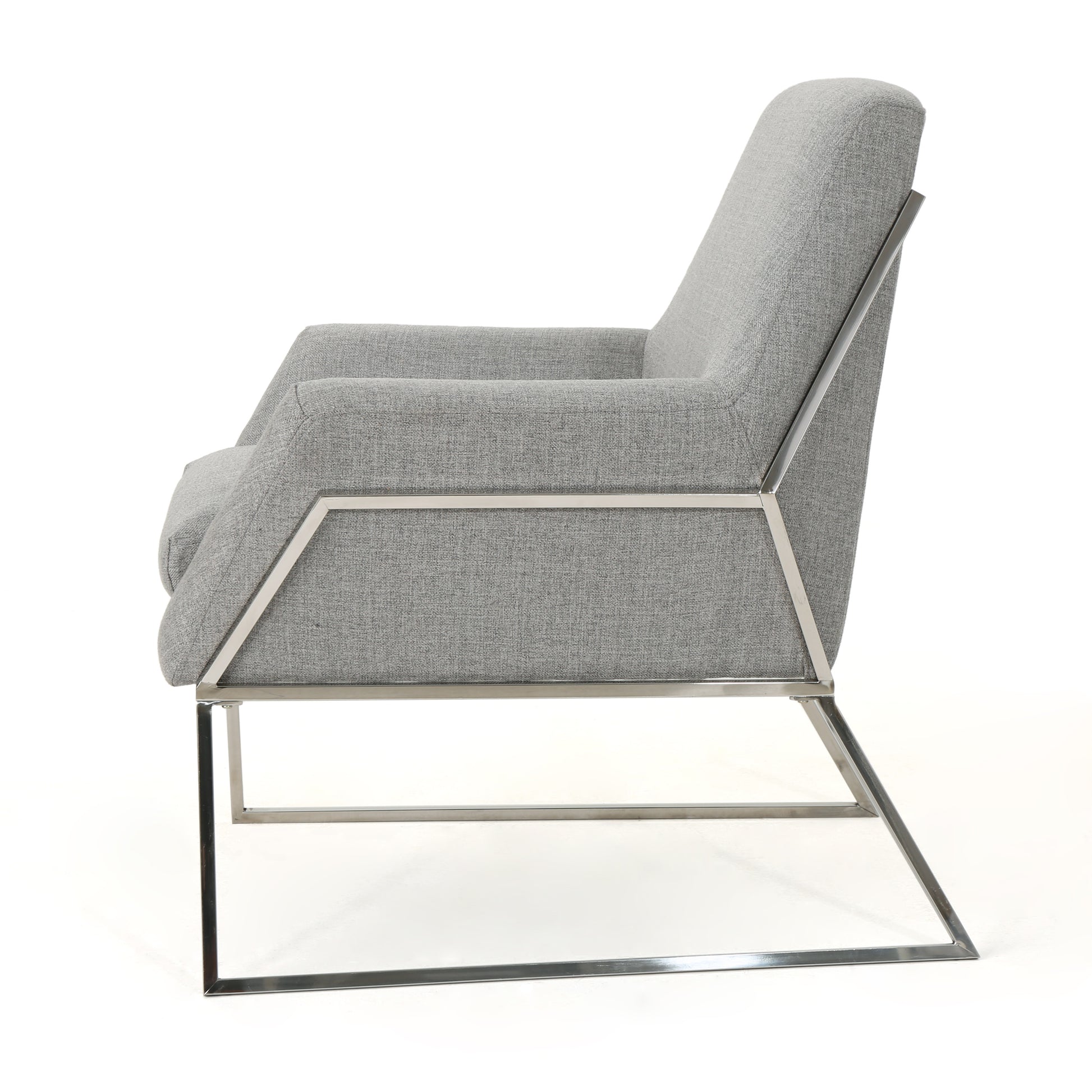 Modern Chair Grey Fabric