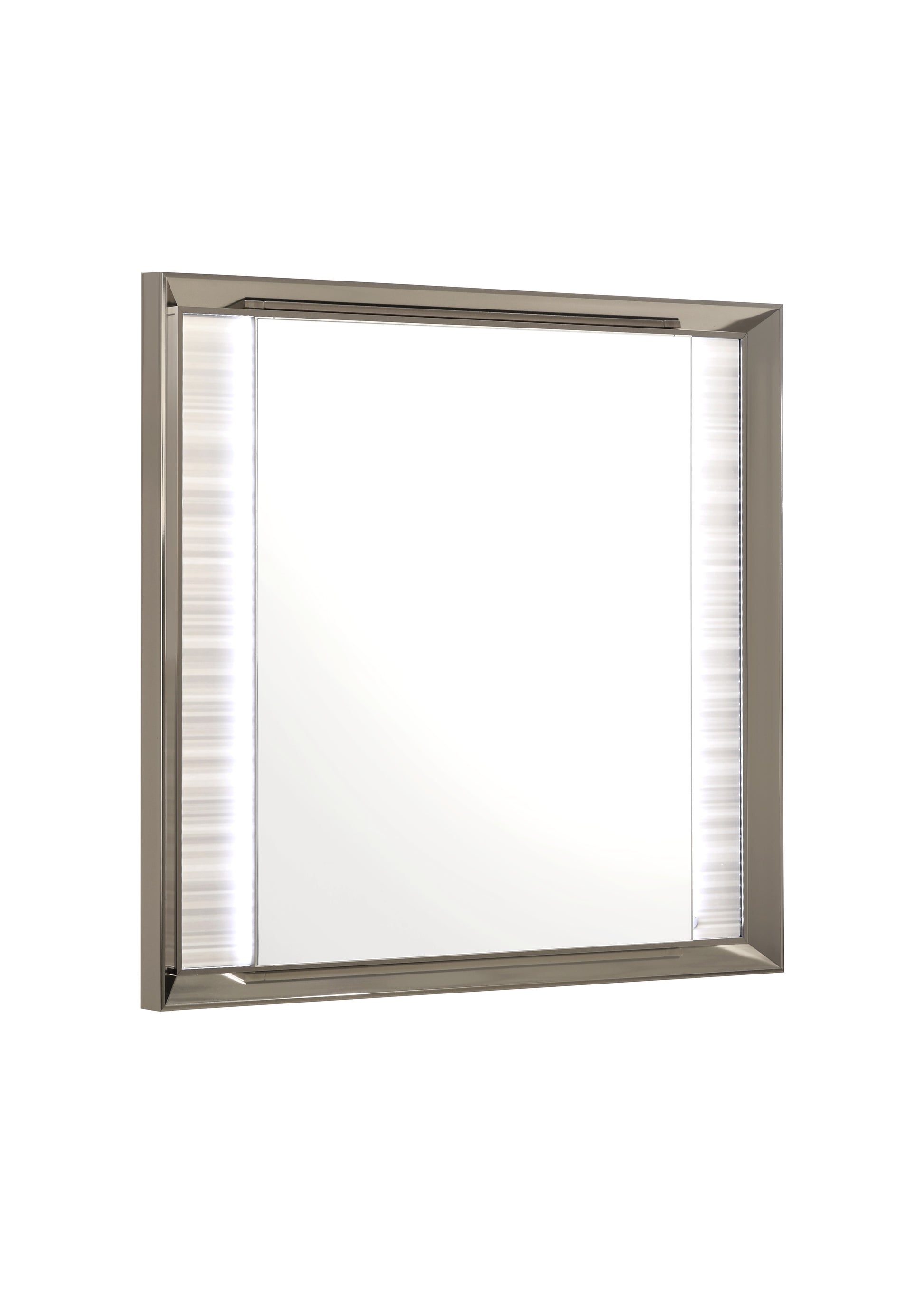 Star White Mirror With Led White Solid Wood Mdf