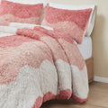 King Cal King Ombre Shaggy Faux Fur Comforter Set King Multicolor Polyester