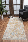 Noble Gc Gen7008 Gold 2 Ft. X 3 Ft. Area Rug Gold Polyester