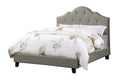 Majestic Arch 1Pc Queen Size Bed Adjustable Hb Grey Polyfiber Tufted Upholstered Wooden Bedframe Bedroom Furniture Box Spring Not Required Queen Gray Espresso Wood Bedroom