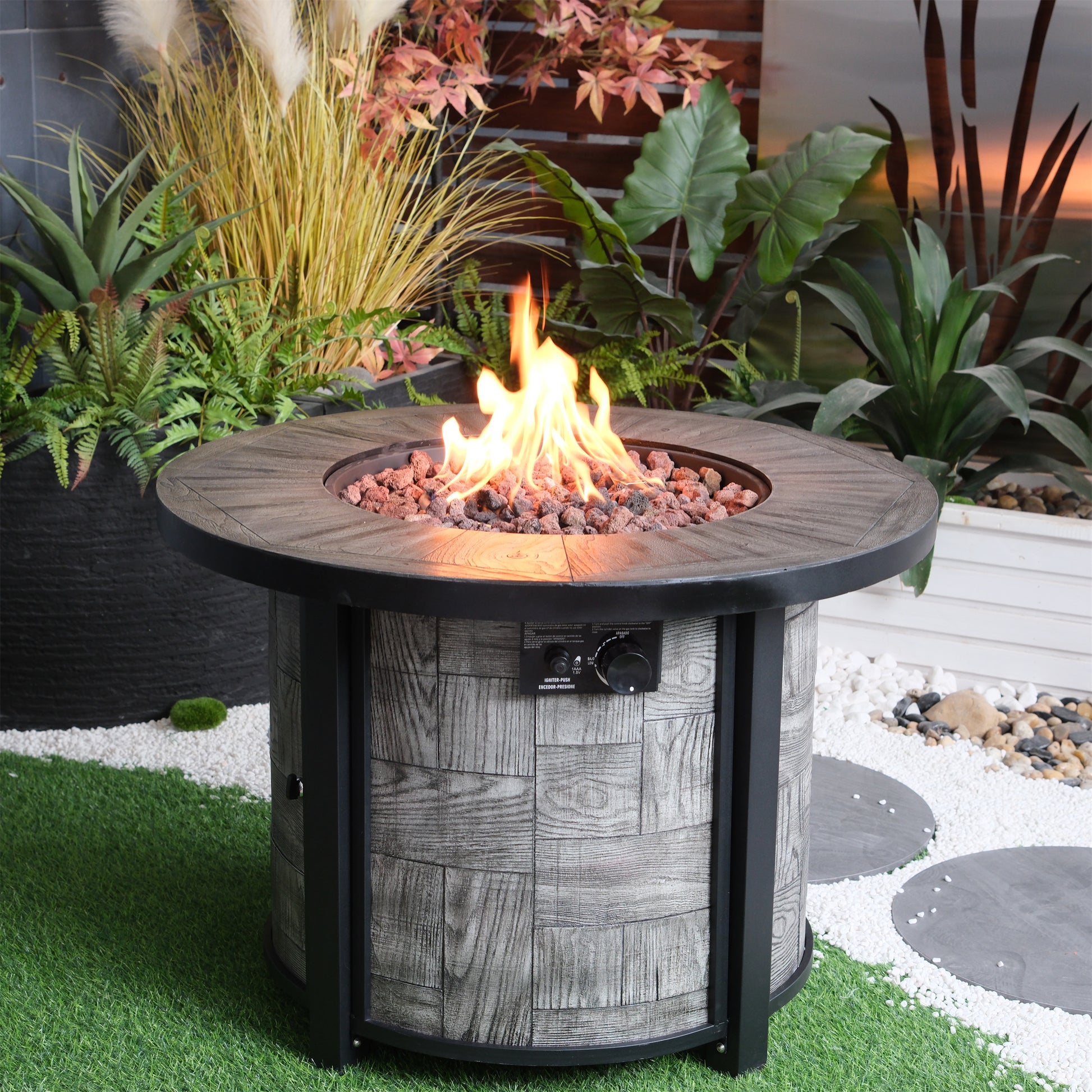 Stone Fire Lowes Propane Fire Table Square Fire Propane Gas