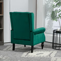 Coolmore Wood Frame Armchair, Modern Accent Chair Lounge Chair With Sturdy Wood Legs For Living Room Bedroom Green Green Primary Living Space Foam Velvet
