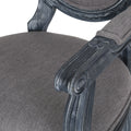 Dining Chair Mp2 Set Of 2 Grey Wood Fabric